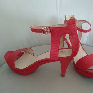 Nine West ankle strap heels 8.5